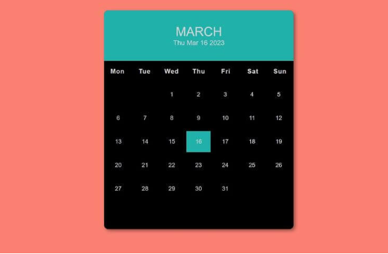 Month Calendar Preview